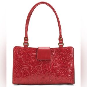 Patricia Nash Rosewood Tooled Leather Satchel